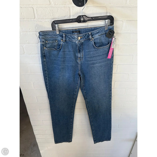 Jeans Straight By Massimo Dutti In Blue Denim, Size: 12
