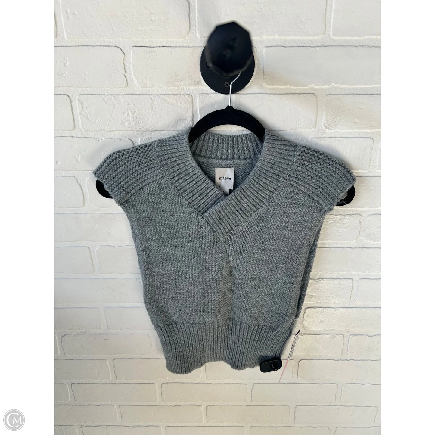 Vest Sweater By Maeve In Grey, Size: Xs
