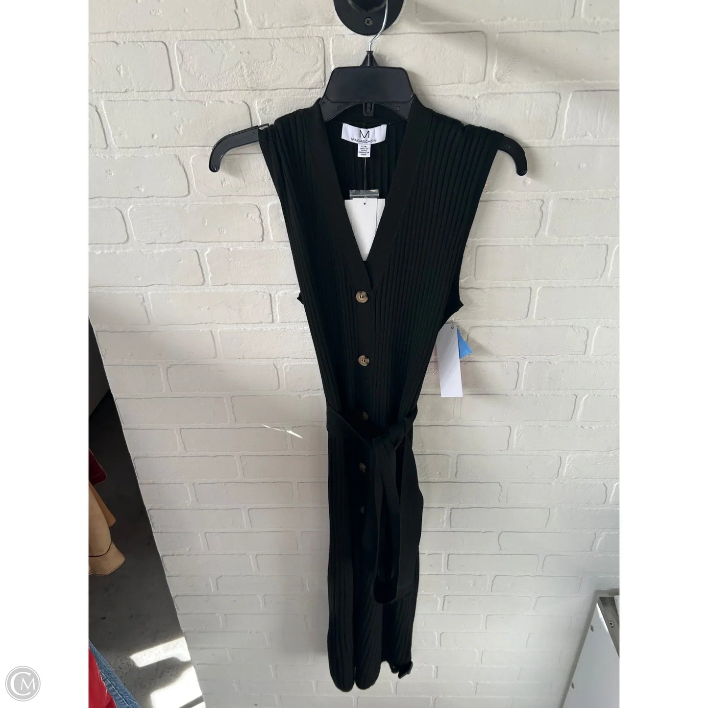 Dress Sweater By Magaschoni In Black, Size: L