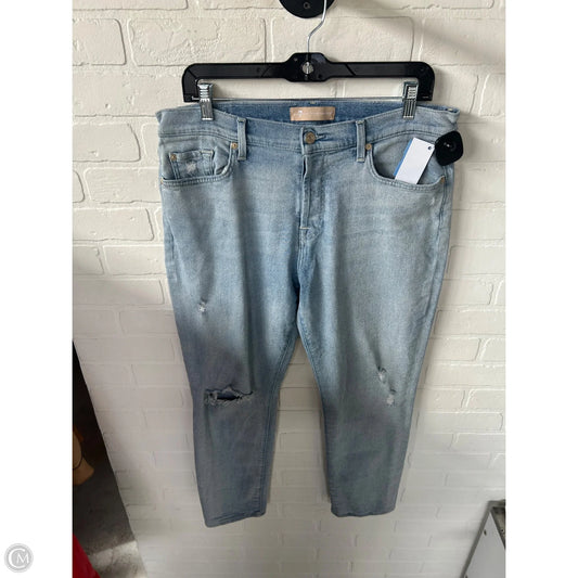 Jeans Straight By 7 For All Mankind In Blue Denim, Size: 12