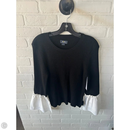 Sweater By Maeve In Black & White, Size: Xl