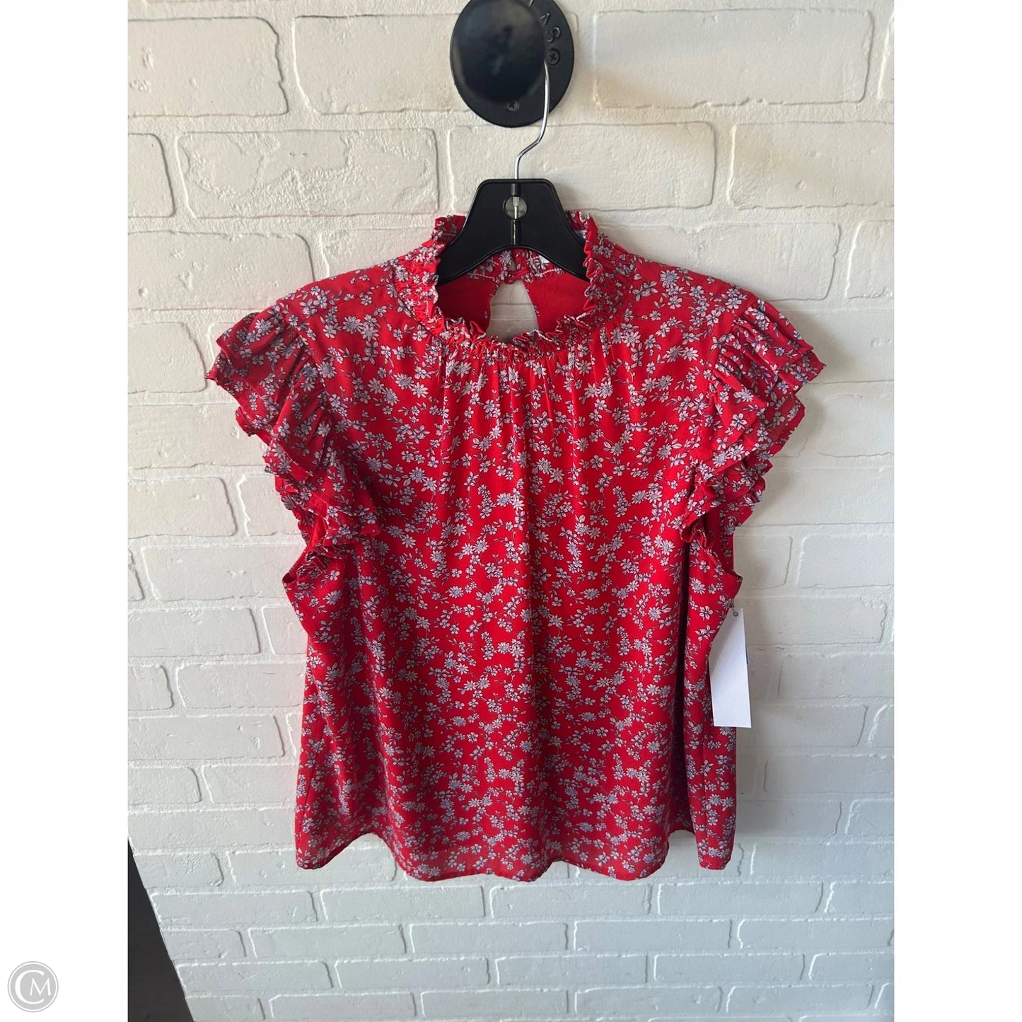 Top Short Sleeve By Adelyn Rae In Red, Size: L