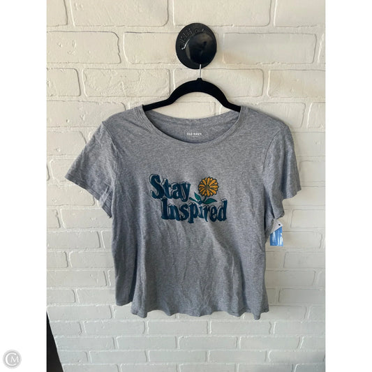 Top Short Sleeve Basic By Old Navy In Grey, Size: L