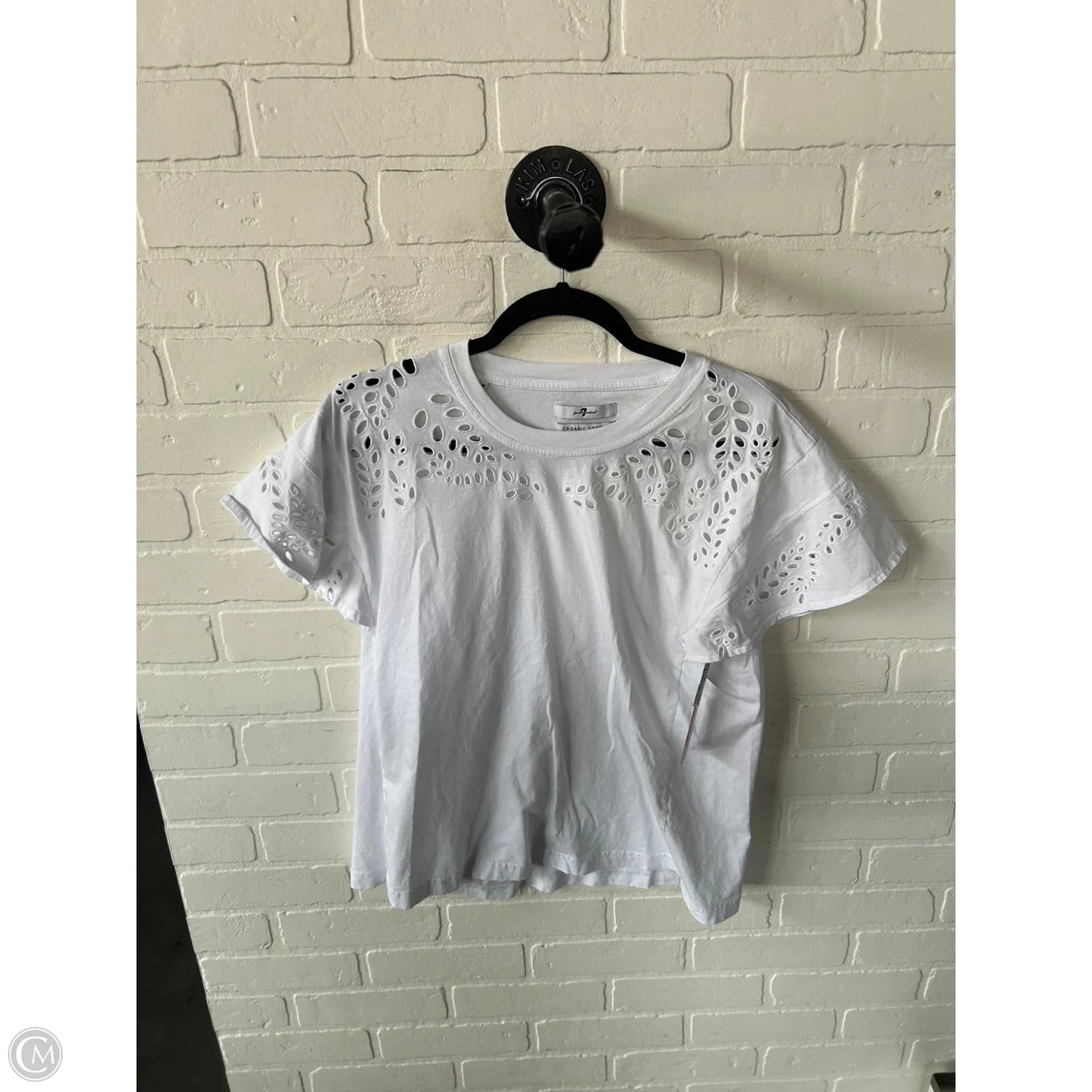 Top Short Sleeve By 7 For All Mankind In White, Size: M