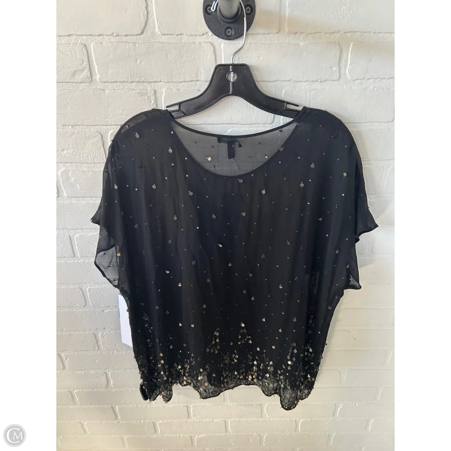 Top 2pc Short Sleeve By Eileen Fisher In Black, Size: S