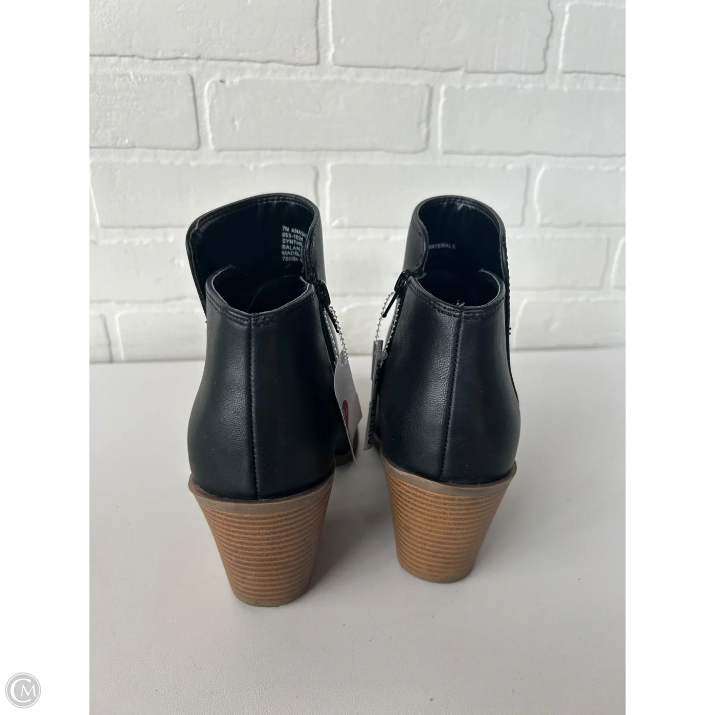 Boots Ankle Heels By Ana In Black, Size: 7