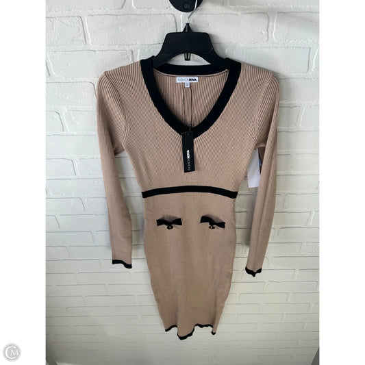 Dress Sweater By Fashion Nova In Black & Brown, Size: L