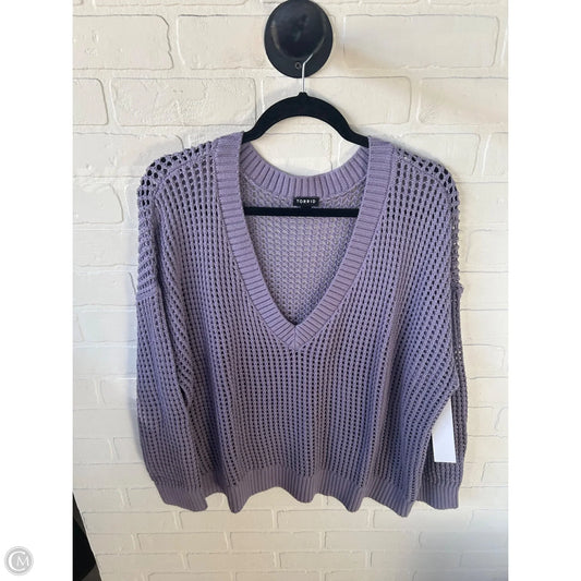 Sweater By Torrid In Purple, Size: L