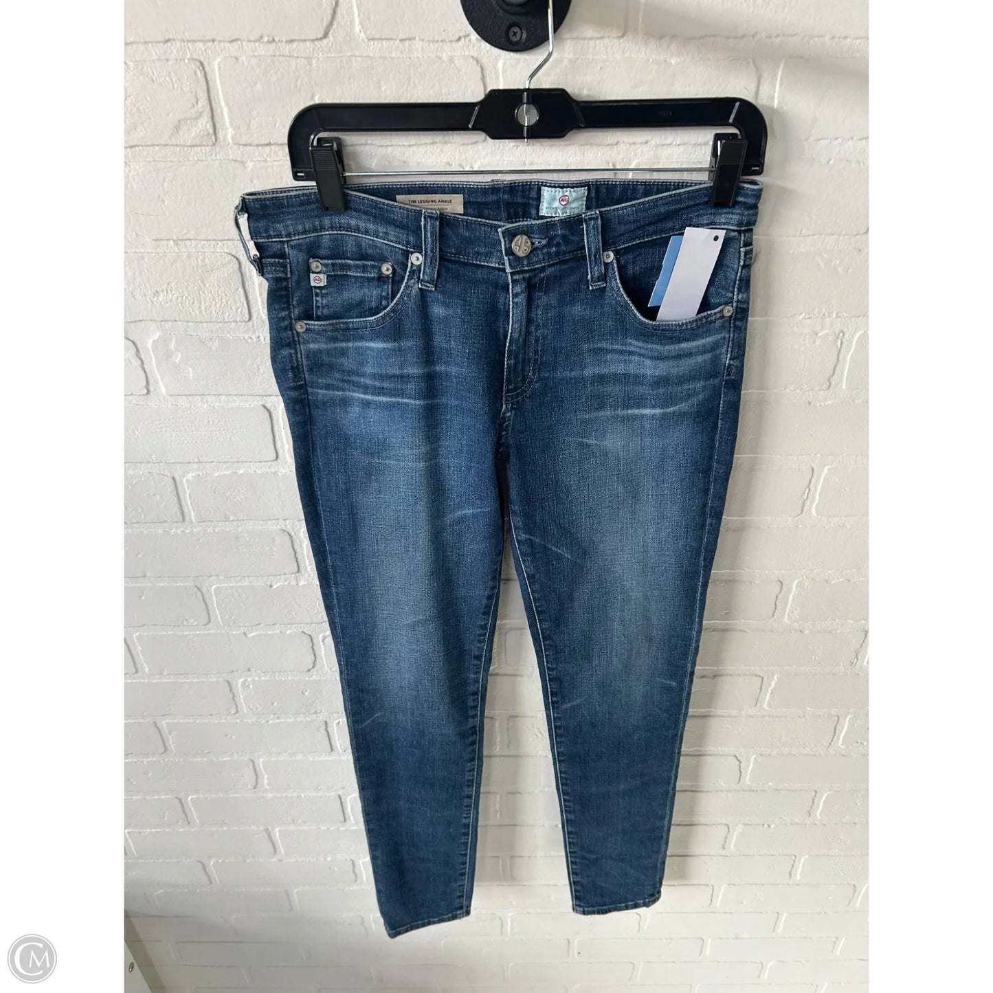 Jeans Skinny By Adriano Goldschmied In Blue Denim, Size: 8
