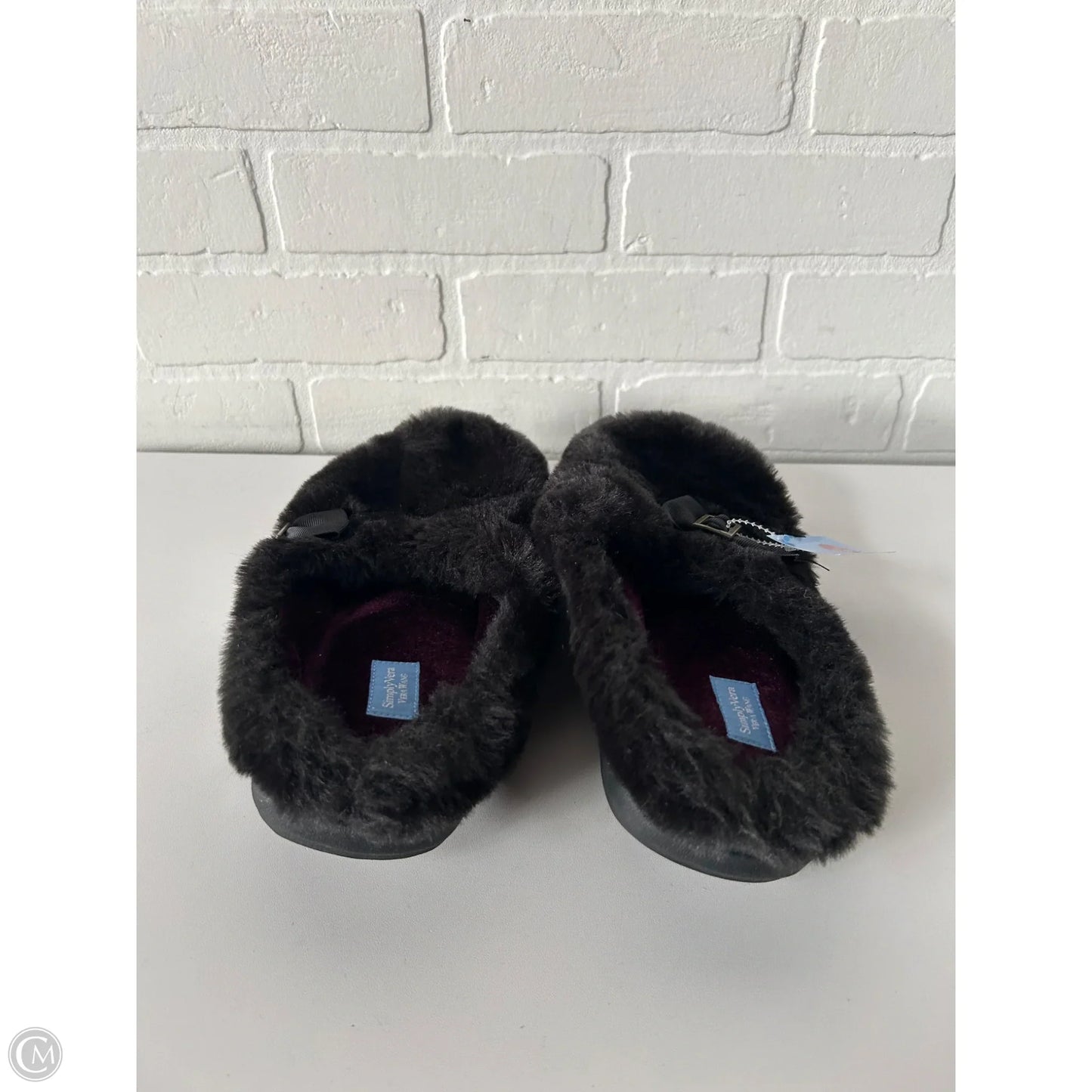 Slippers By Simply Vera In Black, Size: 9