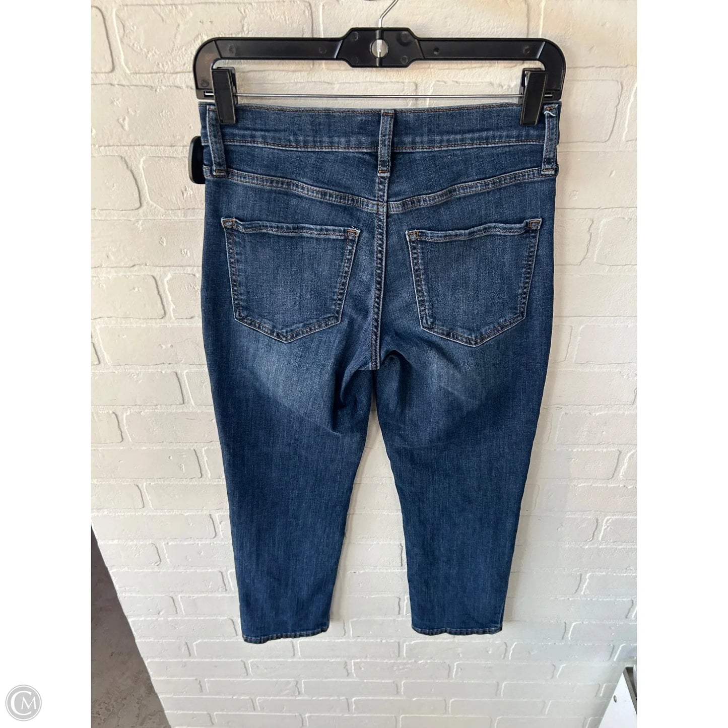 Jeans Straight By Banana Republic In Blue Denim, Size: 0