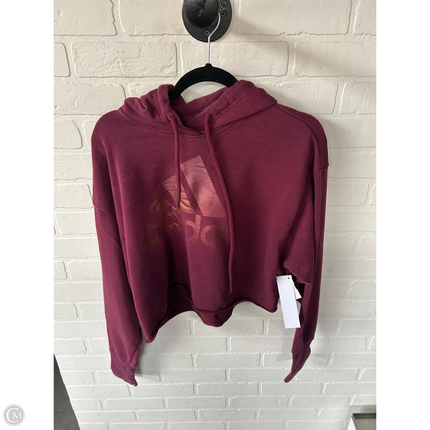 Sweatshirt Hoodie By Adidas In Red, Size: S
