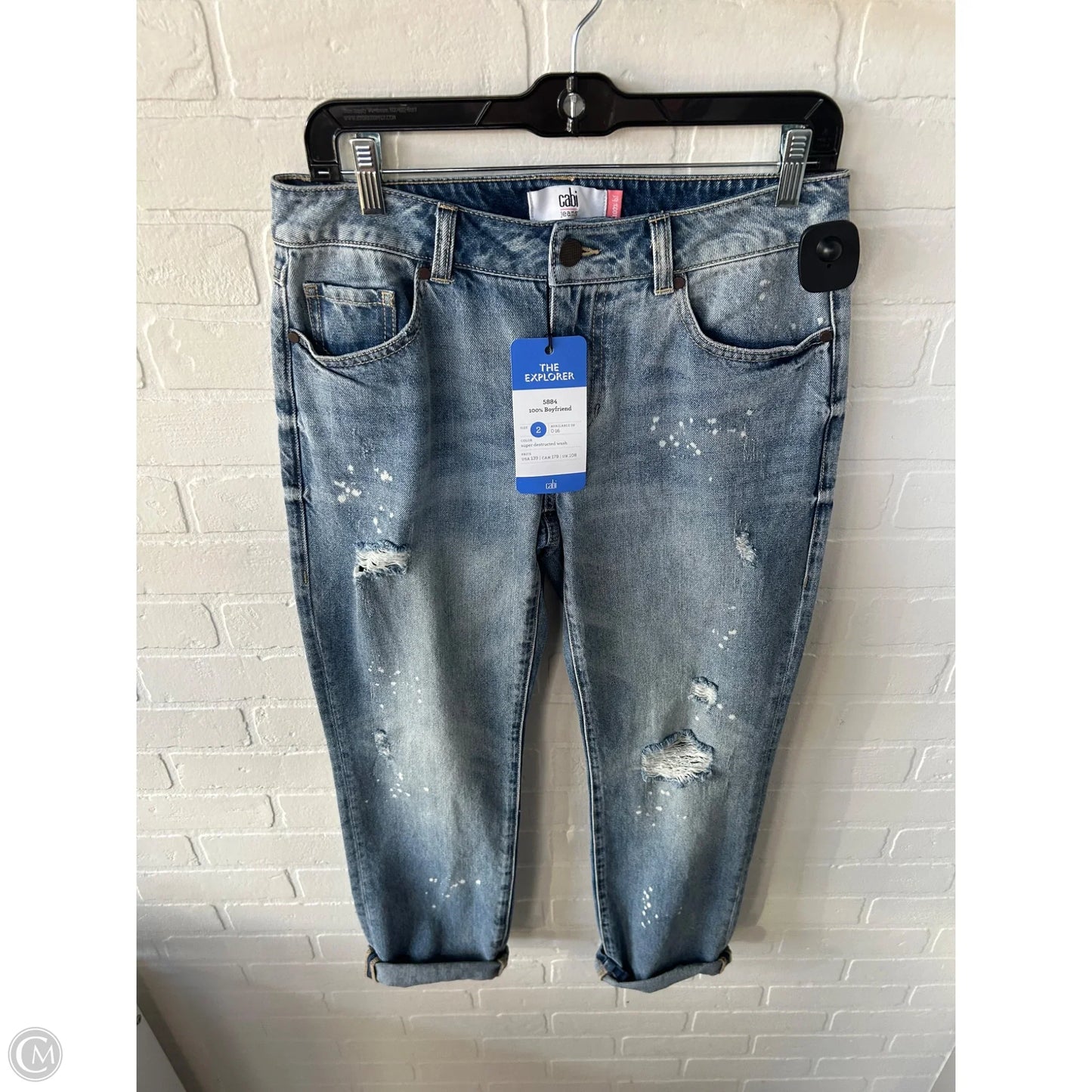 Jeans Boyfriend By Cabi In Blue Denim, Size: 2