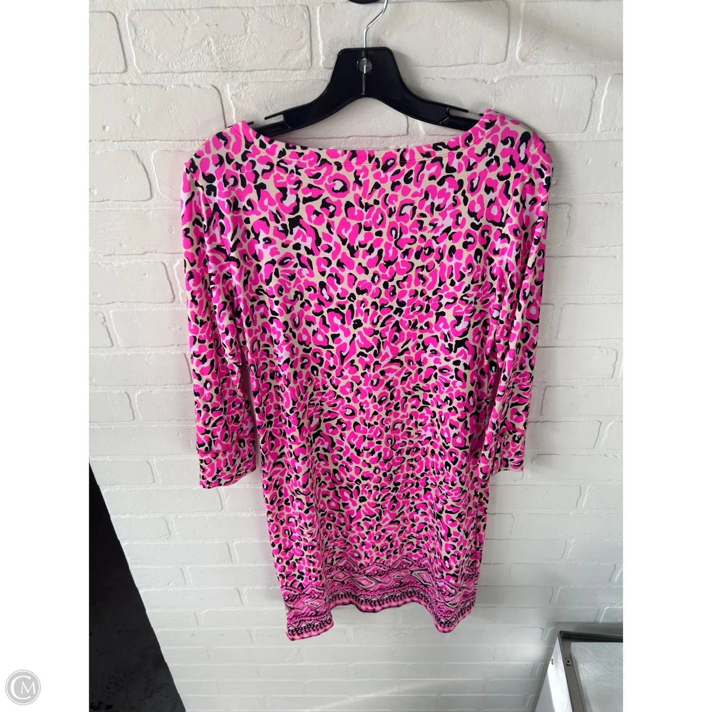 Dress Designer By Lilly Pulitzer In Pink & Tan, Size: S