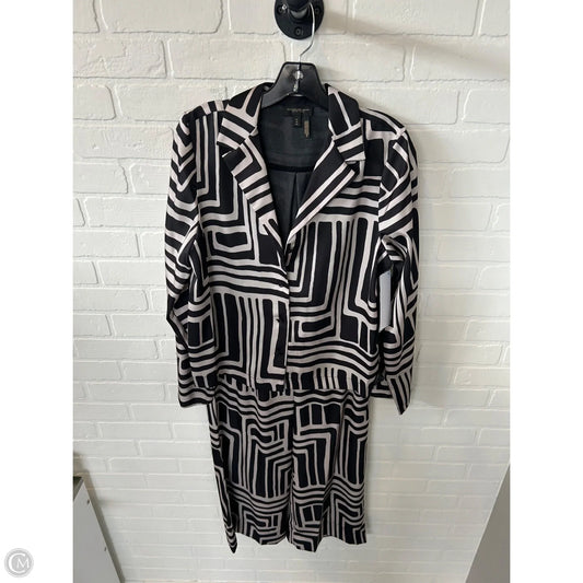 Pants Set 2pc By Donna Karan In Black & Tan, Size: M