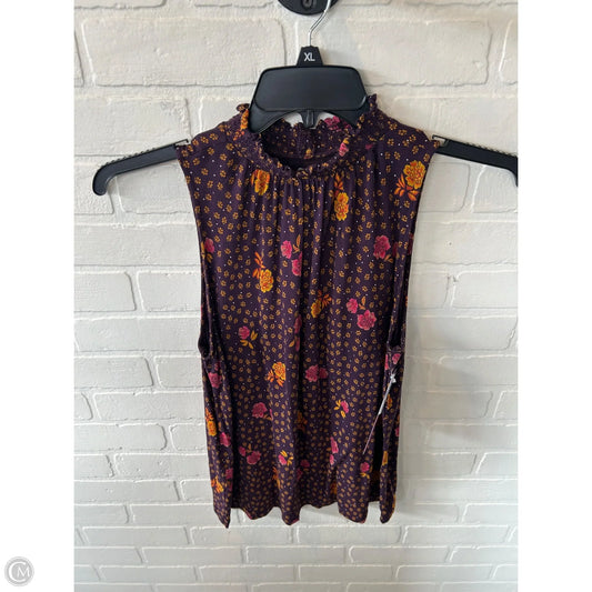Top Sleeveless By Loft In Purple, Size: M
