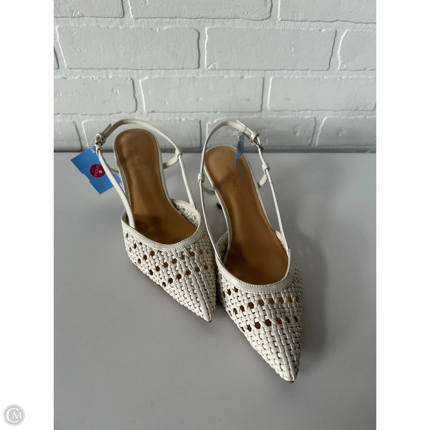 Shoes Heels Kitten By Nine West In Cream, Size: 8.5