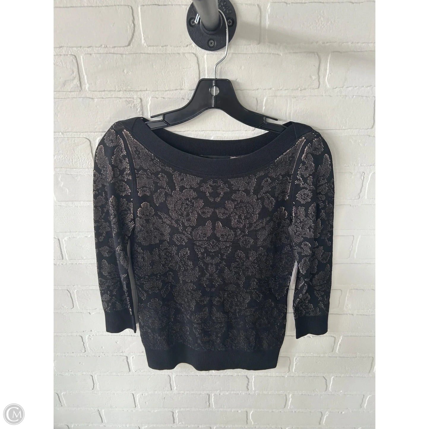 Sweater By Ann Taylor In Black & Tan, Size: Xs