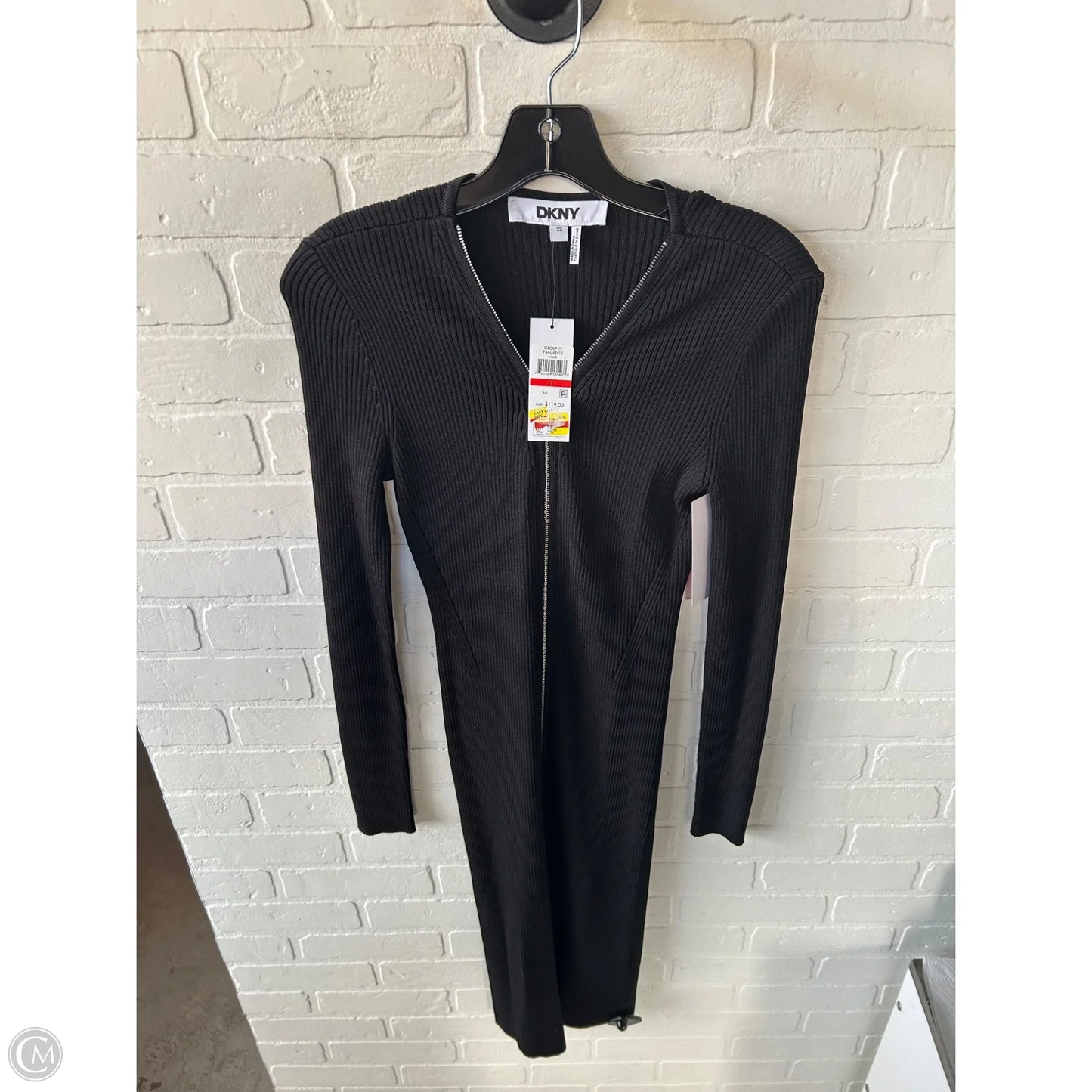 Sweater Cardigan By Dkny In Black, Size: Xs