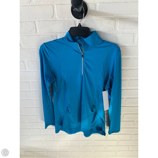 Athletic Top Long Sleeve Collar By Tail In Blue, Size: M