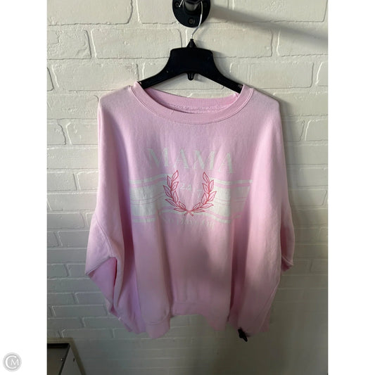 Sweatshirt Crewneck By Show Me Your Mumu In Pink & White, Size: Xxl