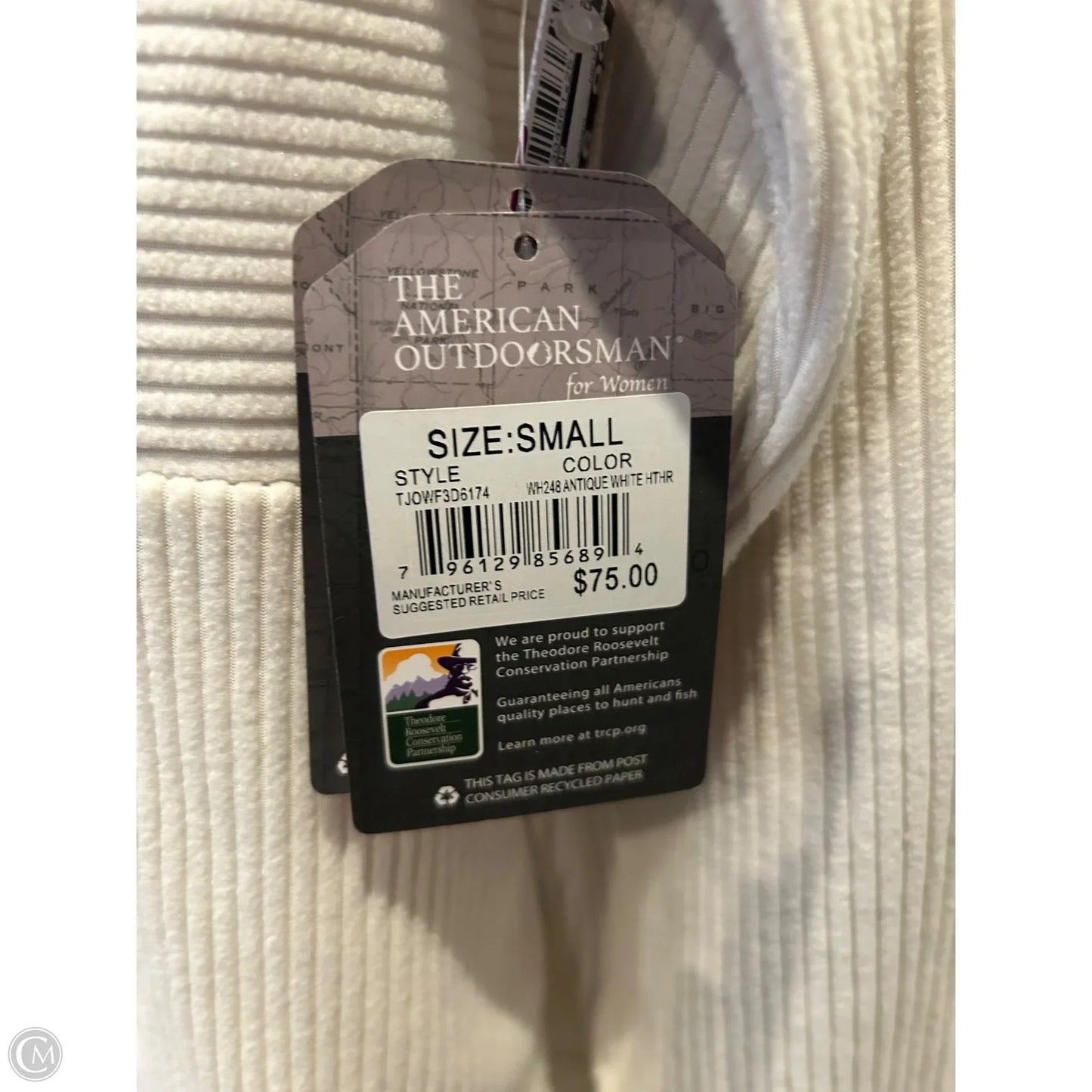 Sweatshirt Collar By The American Outdoorsman In White, Size: S