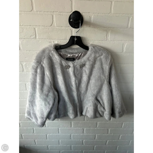 Jacket Faux Fur & Sherpa By Tahari By Arthur Levine In Grey, Size: Xl