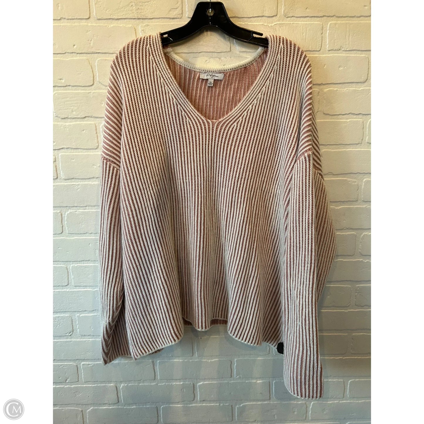 Skirt Set 2pc By Polagram In Pink & White, Size: 1x