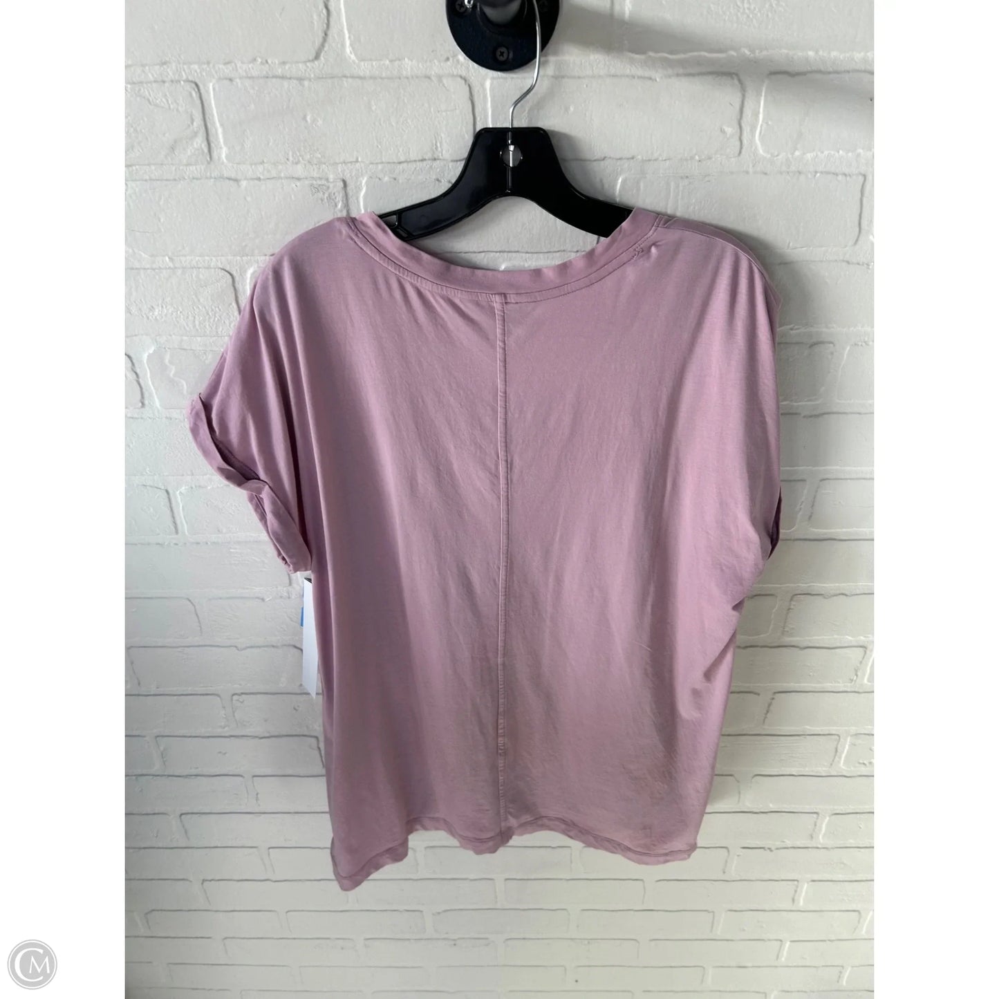 Top Short Sleeve Basic By Banana Republic In Pink, Size: L