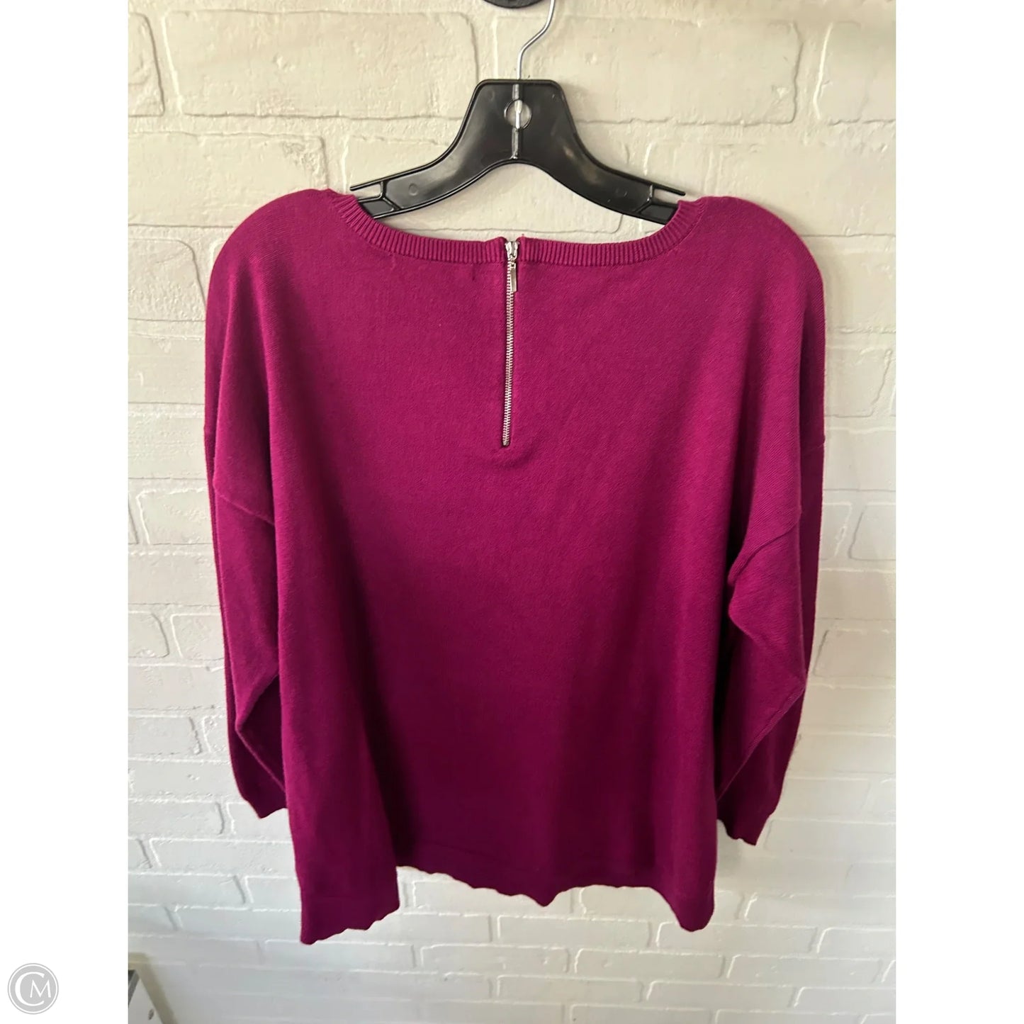 Sweater By Cable And Gauge In Purple, Size: 1x