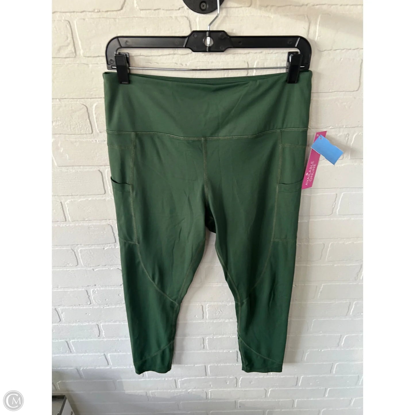 Athletic Leggings By Zyia In Green, Size: 12