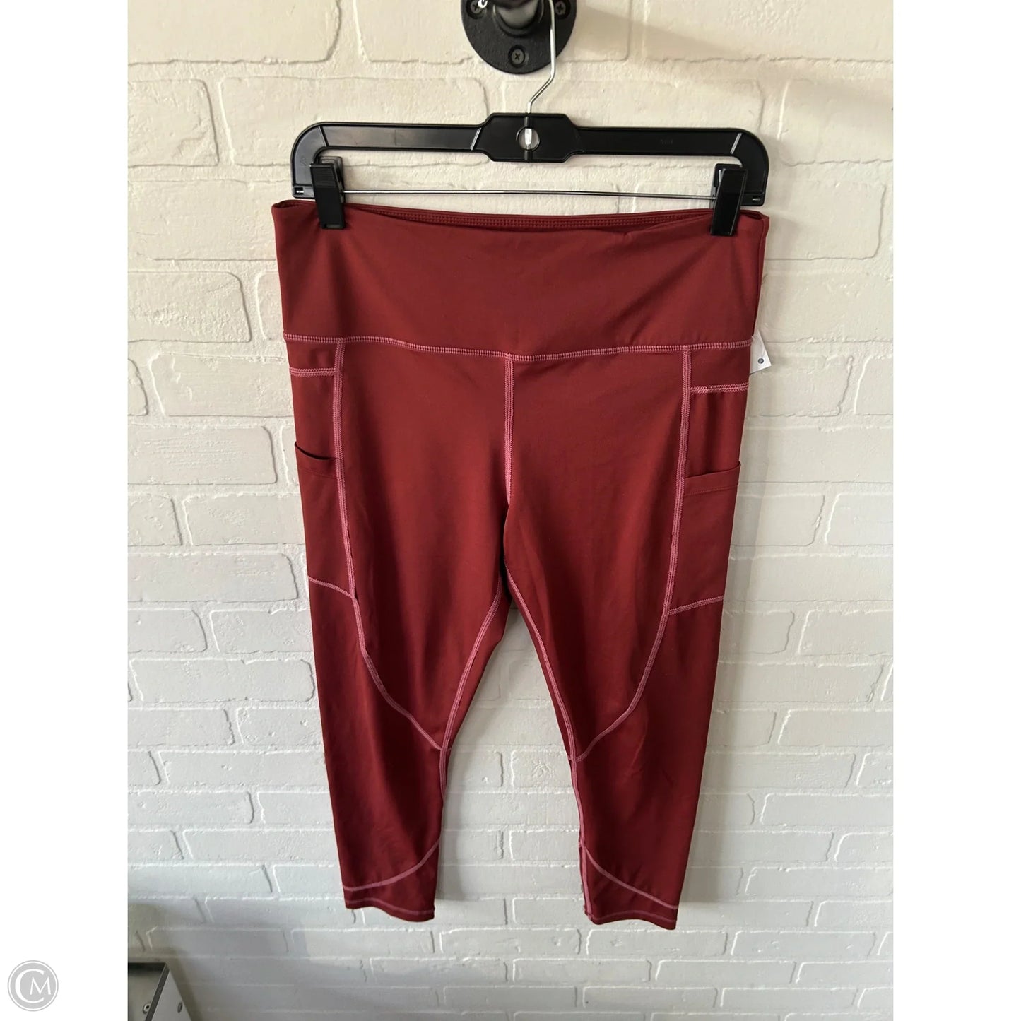 Athletic Leggings By Zyia In Brown, Size: 12