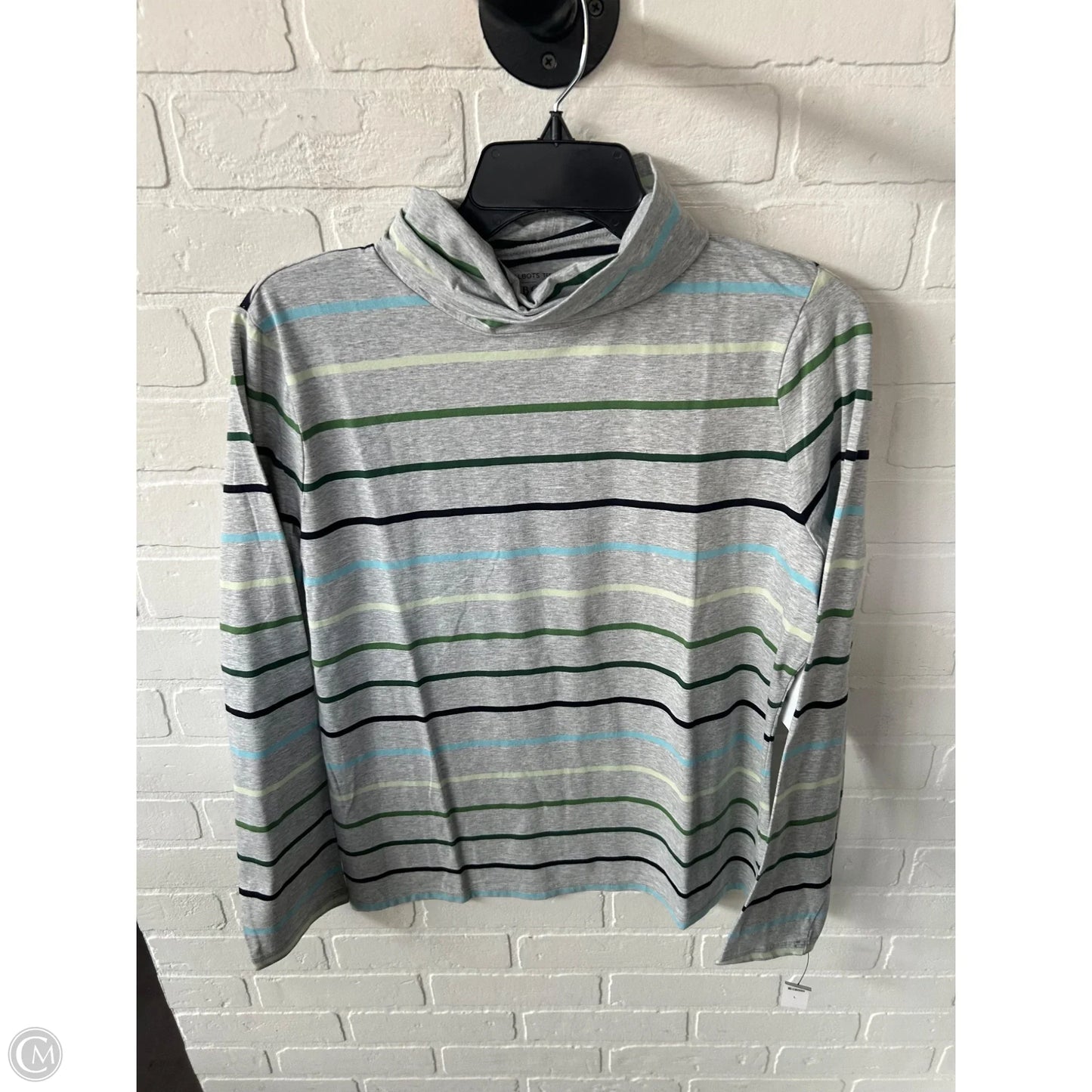 Top Long Sleeve By Talbots In Grey, Size: L