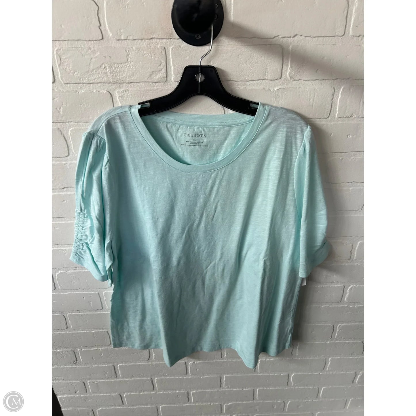 Top Short Sleeve By Talbots In Blue, Size: Xl