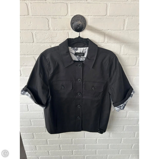 Jacket Shirt By Talbots In Black, Size: L