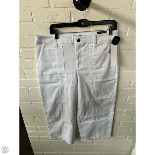 Jeans Wide Leg By Talbots In White Denim, Size: 12