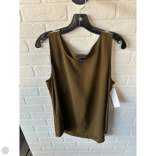 Top Sleeveless By Eileen Fisher In Green, Size: L