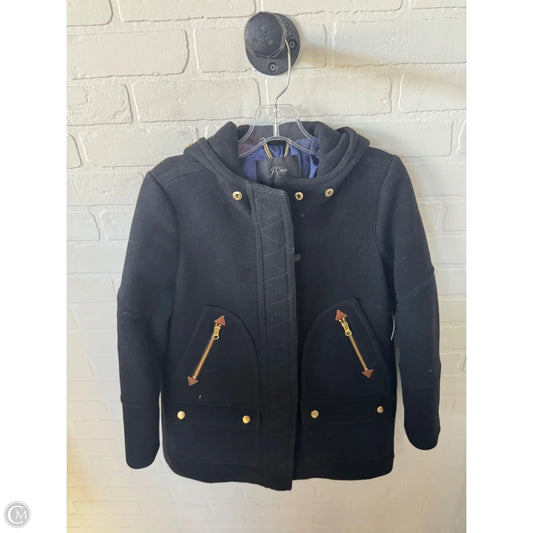 Coat Peacoat By J. Crew In Black, Size: Sp