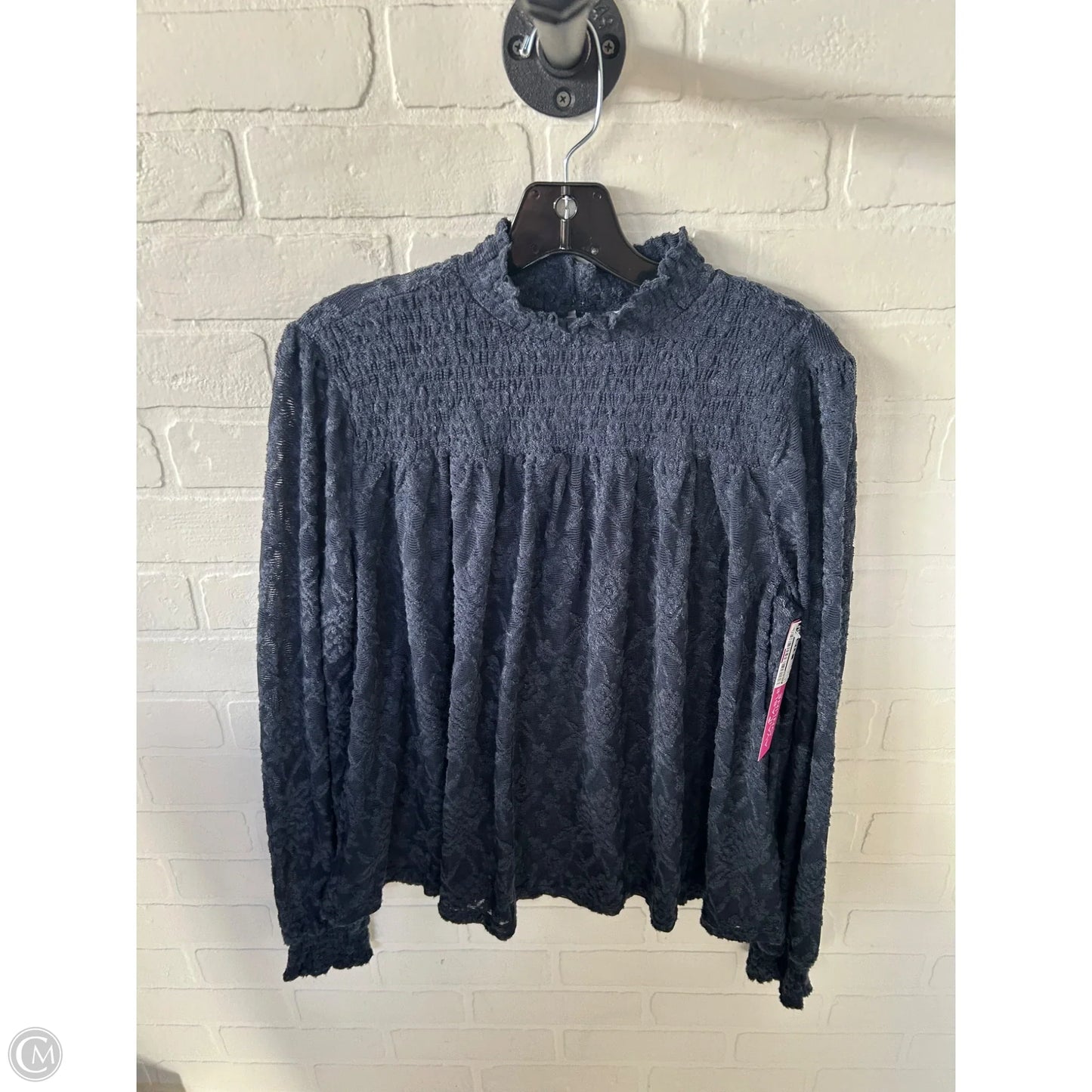 Top Long Sleeve By Cupio In Blue, Size: M