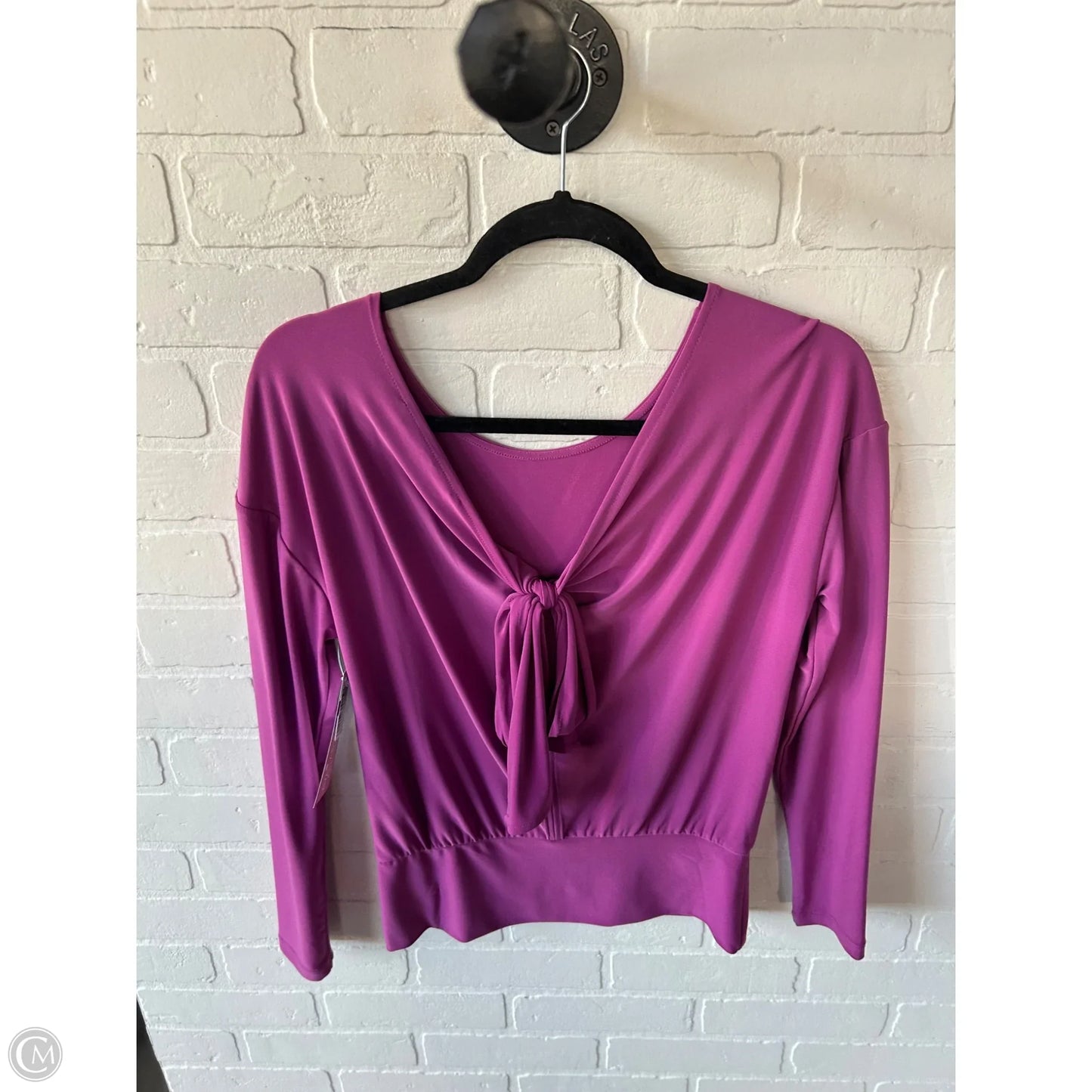 Top Long Sleeve By White House Black Market In Purple, Size: Xs