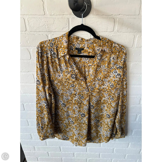 Top Long Sleeve By Ann Taylor In Yellow, Size: Lp