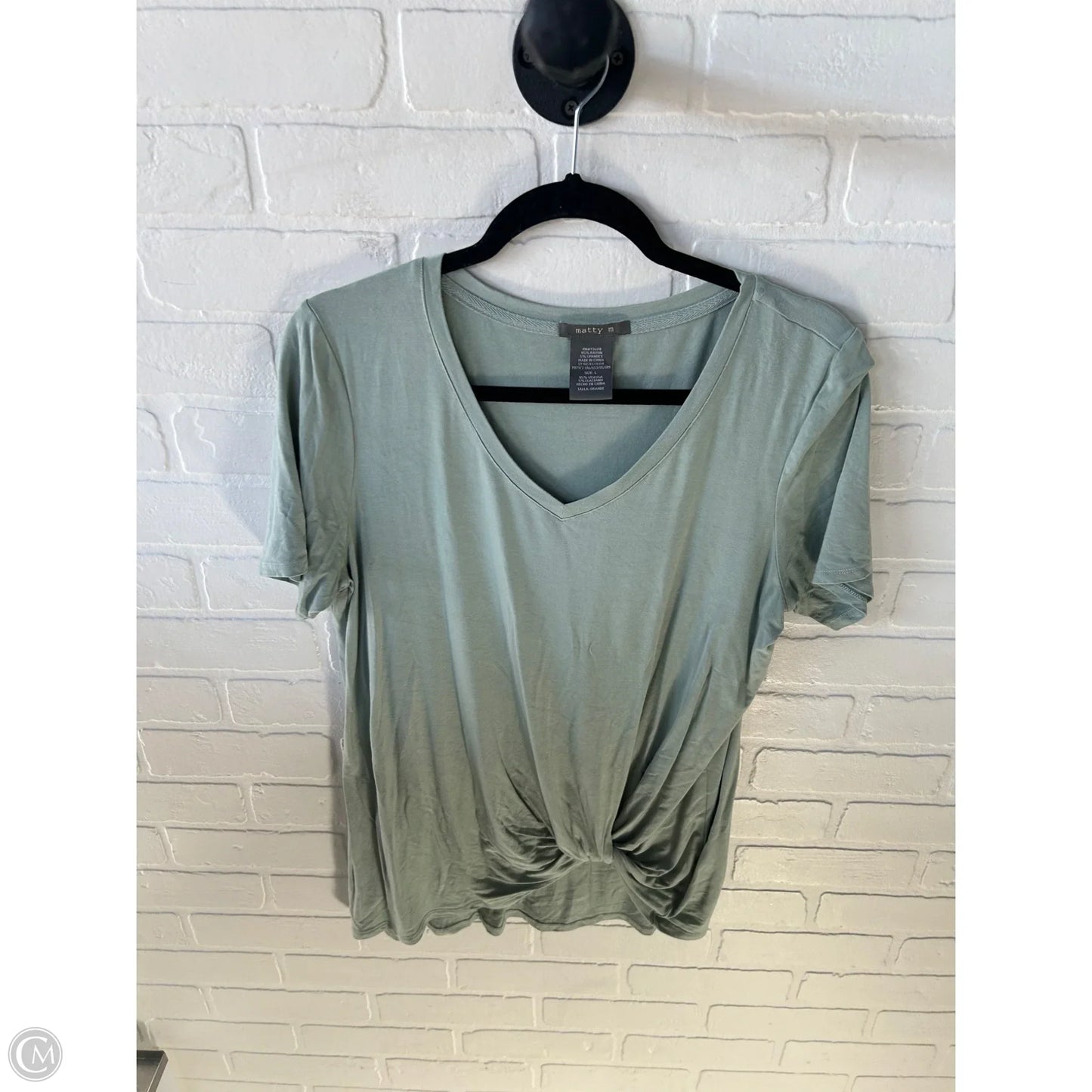 Top Short Sleeve By Matty M In Green, Size: L
