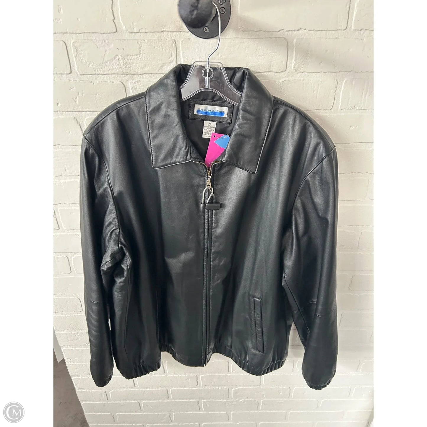 Jacket Leather By Preston And New York In Black, Size: Xl