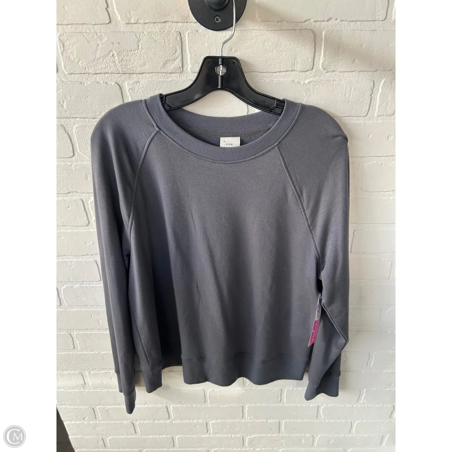 Top Long Sleeve Basic By A New Day In Grey, Size: L