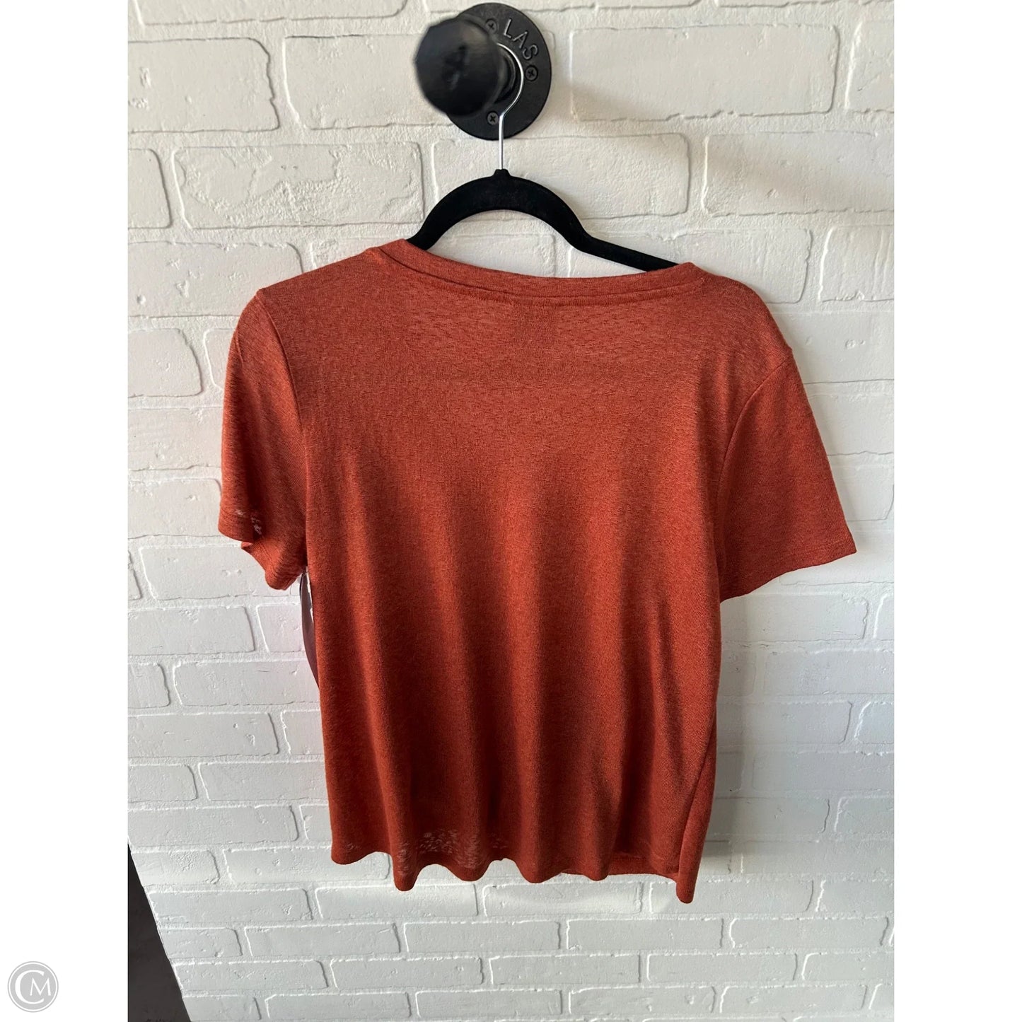 Top Short Sleeve By Bobeau In Orange, Size: L