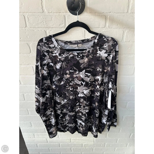 Top Long Sleeve By Logo In Grey, Size: 2x