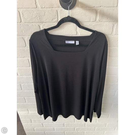 Top Long Sleeve By Susan Graver In Black, Size: 2x