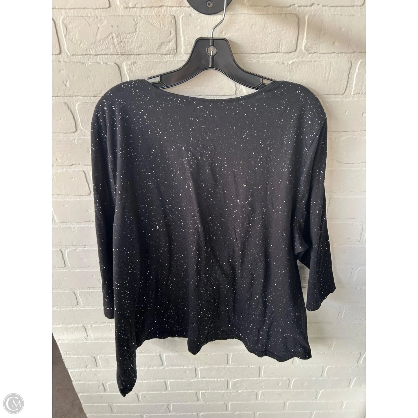 Top Short Sleeve By Catherines In Black, Size: 2x