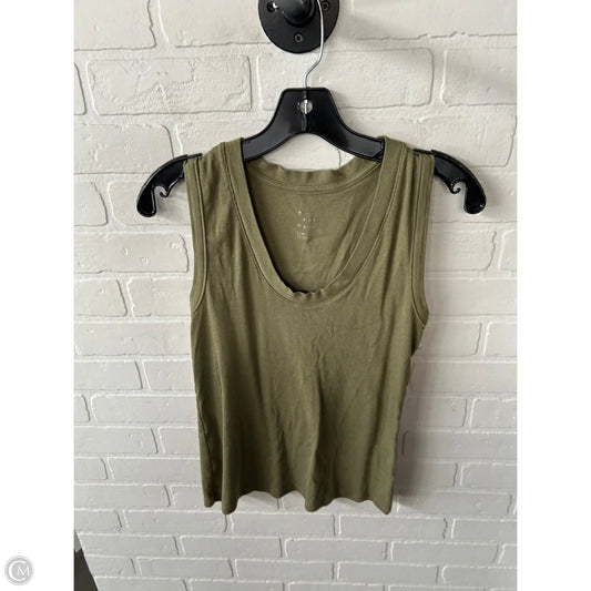 Top Sleeveless Basic By A New Day In Green, Size: L
