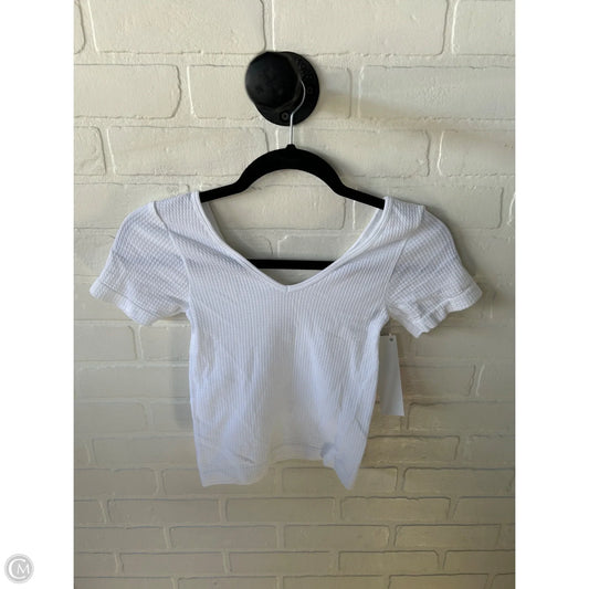 Top Short Sleeve Basic By Aura In White, Size: S